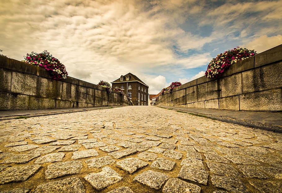 bridge, patch, roermond, sky, stone, architecture, built structure HD wallpaper