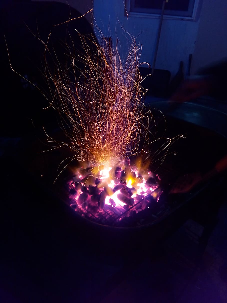 fire, flame, barbecue, heat, hot, inferno, burn, blaze, fiery HD wallpaper