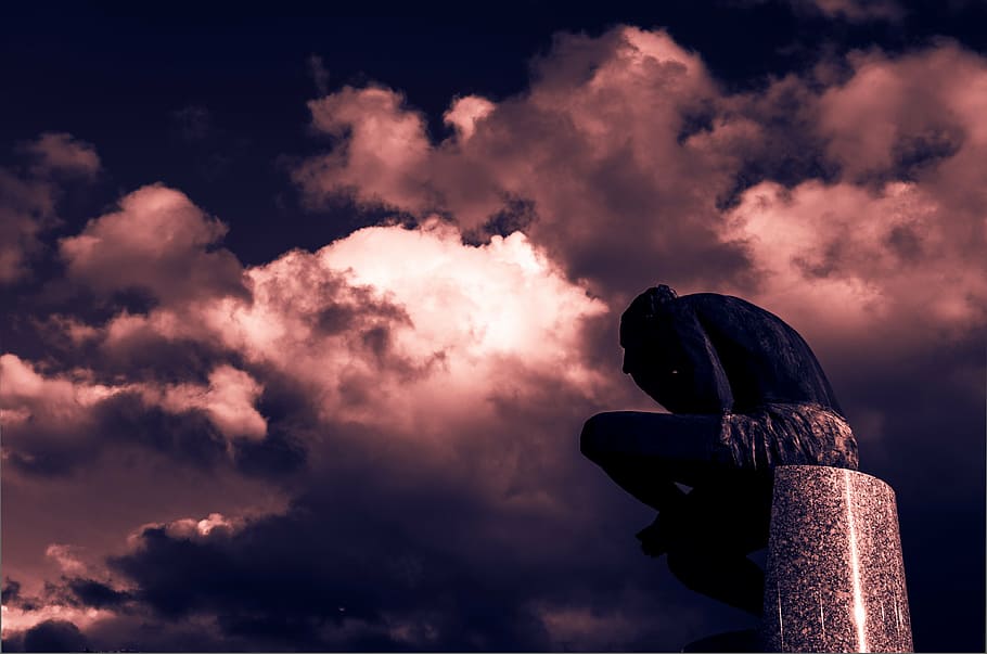 madrid, art, sculpture, think, cloud - sky, nature, no people HD wallpaper