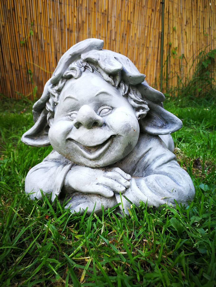 garden, sculpture, imp, statue, representation, art and craft HD wallpaper