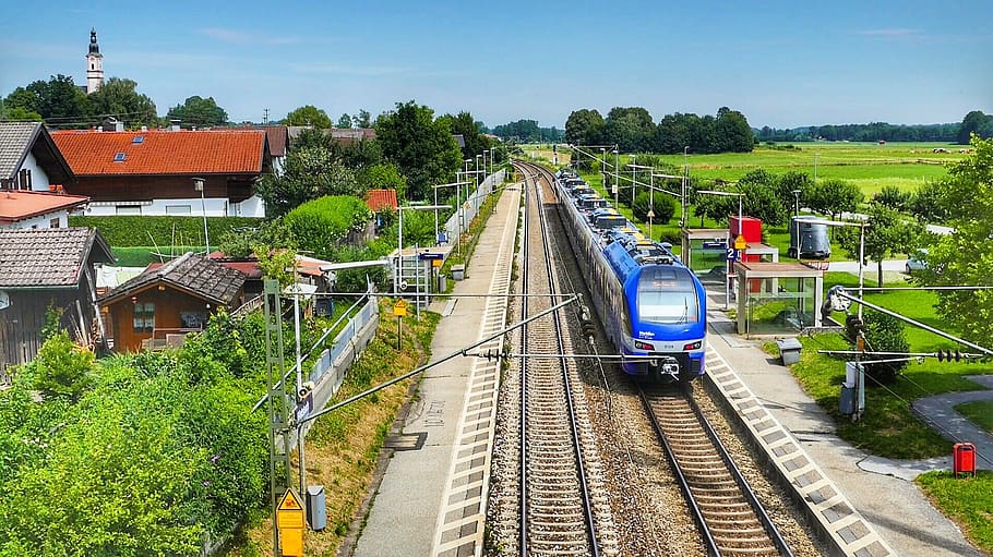 travel, transport system, train, rail transportation, track HD wallpaper