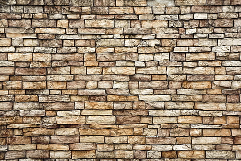 brown brick wall, damme, stone wall, pattern, texture, cube HD wallpaper