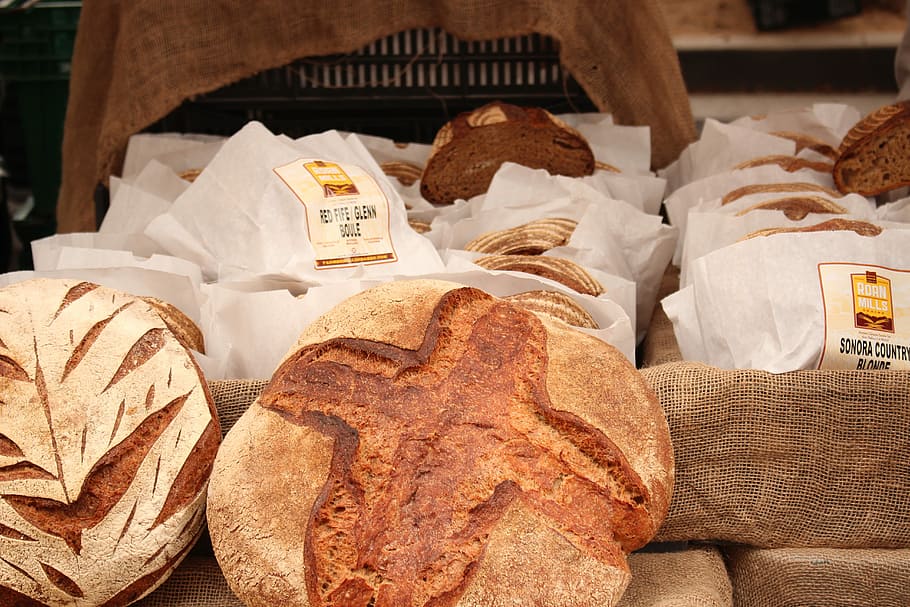 brown bread lot, untitled, bakery, loaf, sourdough, store, loafe HD wallpaper