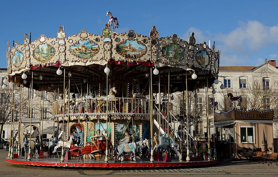 manege, parking verdun, arts culture and entertainment, carousel HD wallpaper