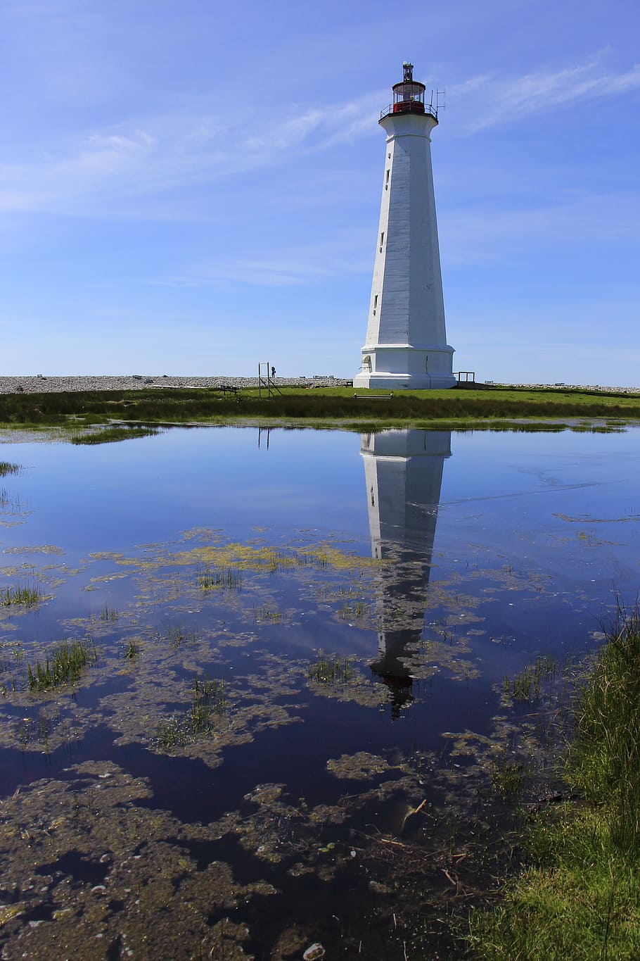 cape, lighthouse, coast, ocean, landscape, landmark, coastline HD wallpaper