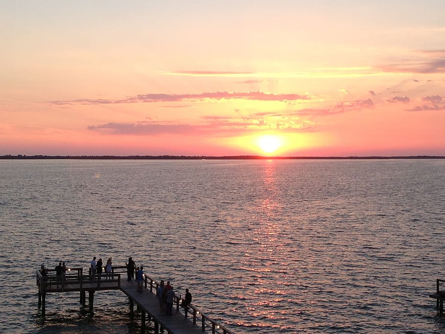sunset, florida, skyline, water, beauty in nature, scenics - nature HD wallpaper