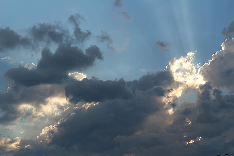 clouds, sky, blue, cloud - sky, beauty in nature, scenics - nature HD wallpaper