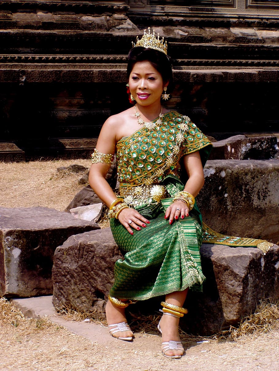 bride, festive, asia, full length, looking at camera, one person HD wallpaper