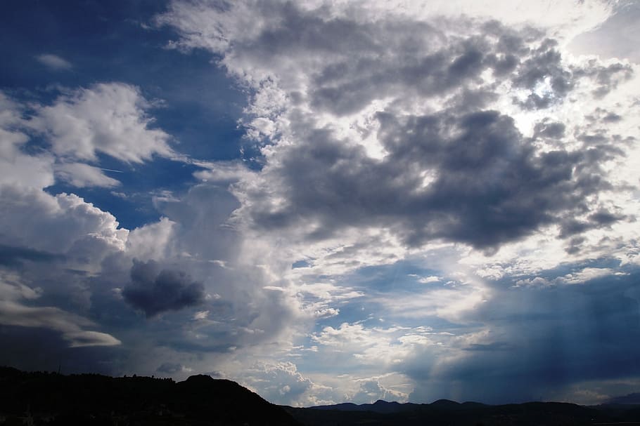 Sky, Clouds, Cumulus, cloud - sky, scenics, nature, blue, tranquil scene HD wallpaper