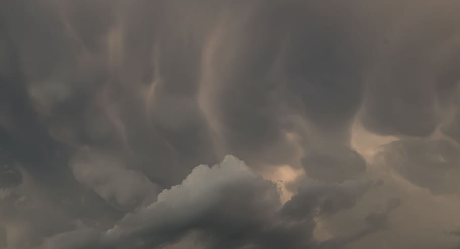 clouds, formation, weather, grey, cloudscape, storm, unusual HD wallpaper