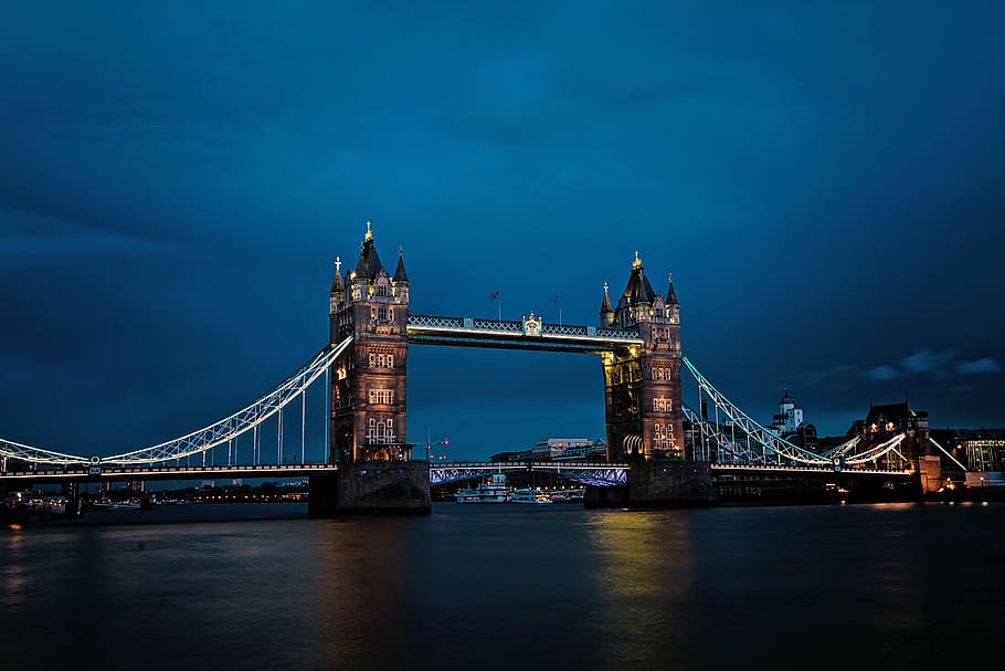 Tower Bridge, London, architecture, landmark, city, skyline, urban, HD wallpaper