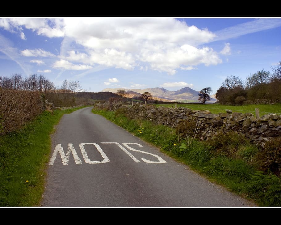 Road, Path, Mountains, Hills, Nature, lake, district, slow HD wallpaper