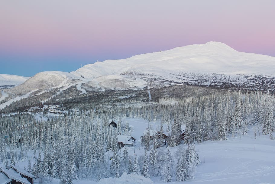 snow-covered mountain, mountains covered with snow, angle, photo HD wallpaper