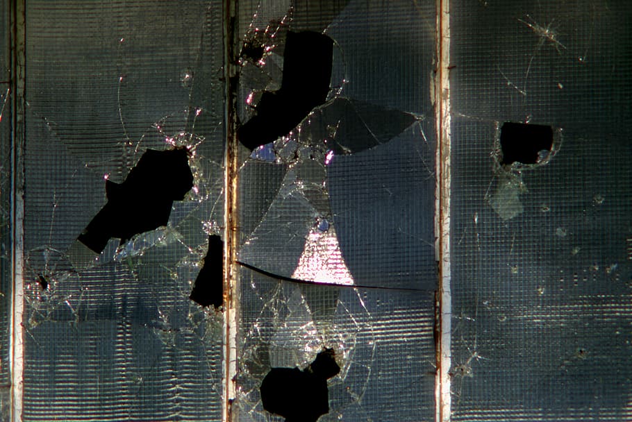 Glass, Pane, Hole, Broken, Window, destroyed, abandoned, demolition HD wallpaper