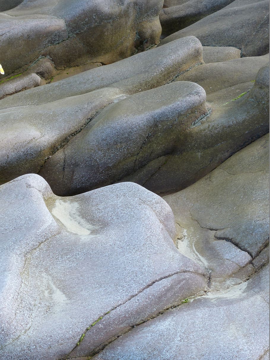 rock, washed out, about, ground, fluent, form, coast, harmonious HD wallpaper
