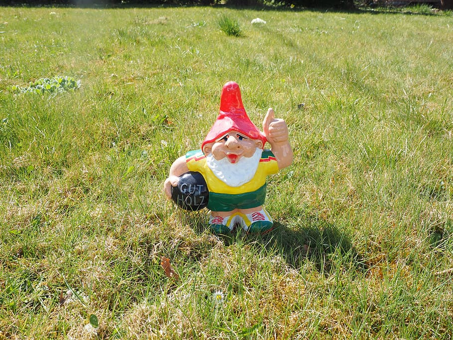 Dwarf, Thumbs Up, Prima, Garden Gnome, figure, gut, top, garden decoration, HD wallpaper
