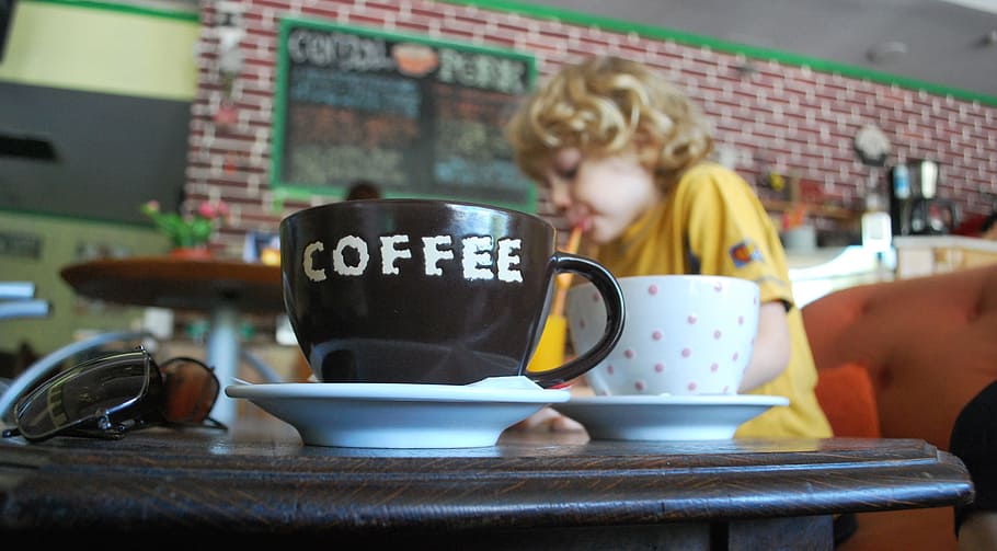 brown ceramic teacup, coffee, drink, espresso, cafe, mug, beverage HD wallpaper