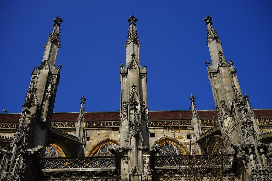 Ulm Cathedral, Aisle, Carrier, Support, window, turret, ornament HD wallpaper