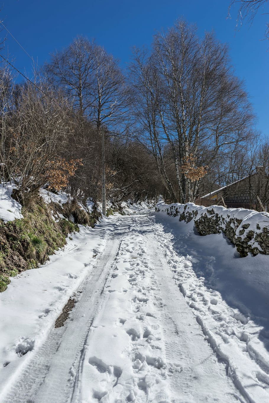 path, snow, nevado, winter, landscape, nature, nevada, mountain HD wallpaper