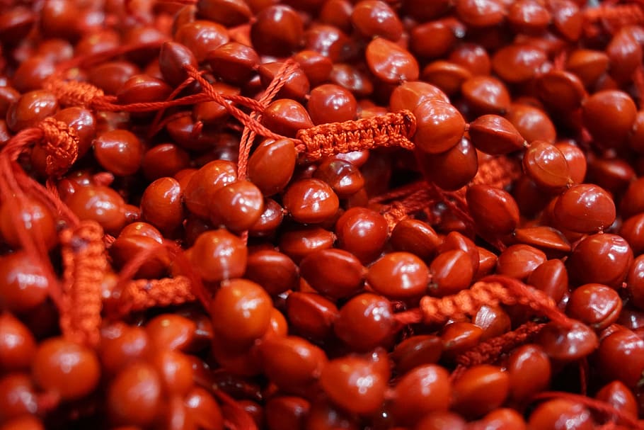 beads, bracelets, chain, food and drink, red, healthy eating HD wallpaper