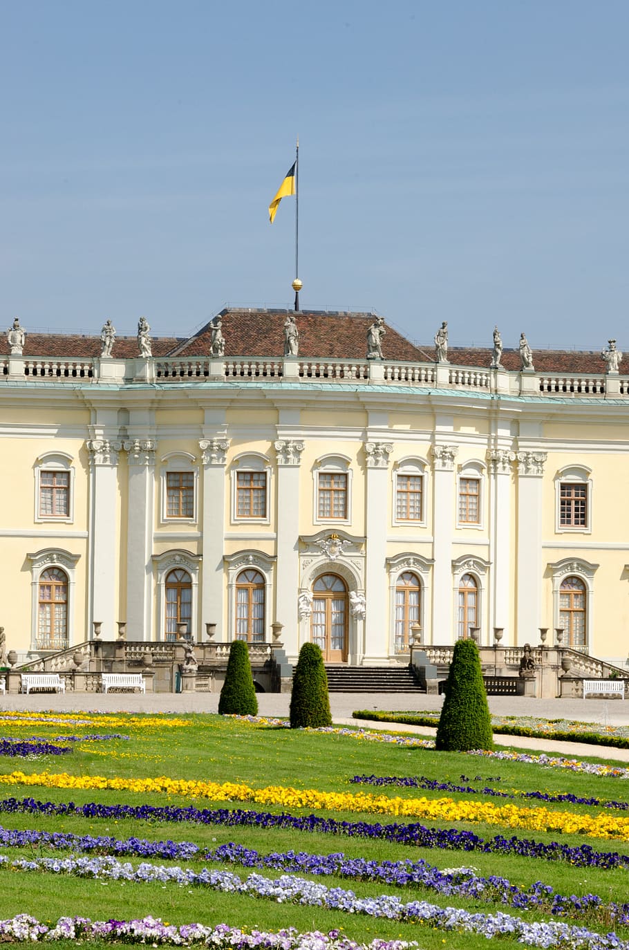castle, ludwigsburg germany, baroque, park, garden, residenzschloss, HD wallpaper