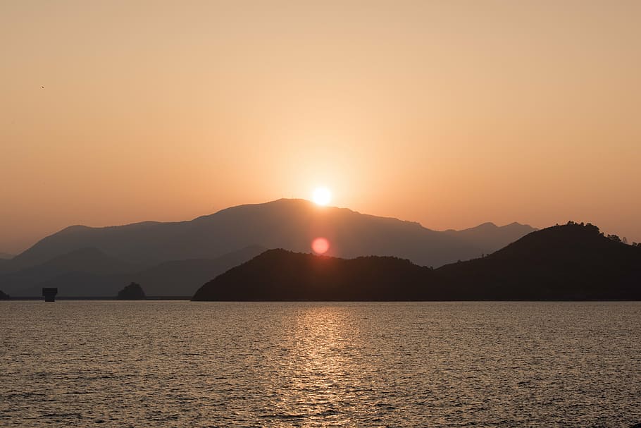 sunrise, mountain, nature, light, sunlight, sunny, bright, landscape HD wallpaper