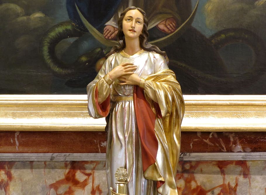The Sacred Heart of Jesus Christ statuette, alsace, france, st pancrace, HD wallpaper