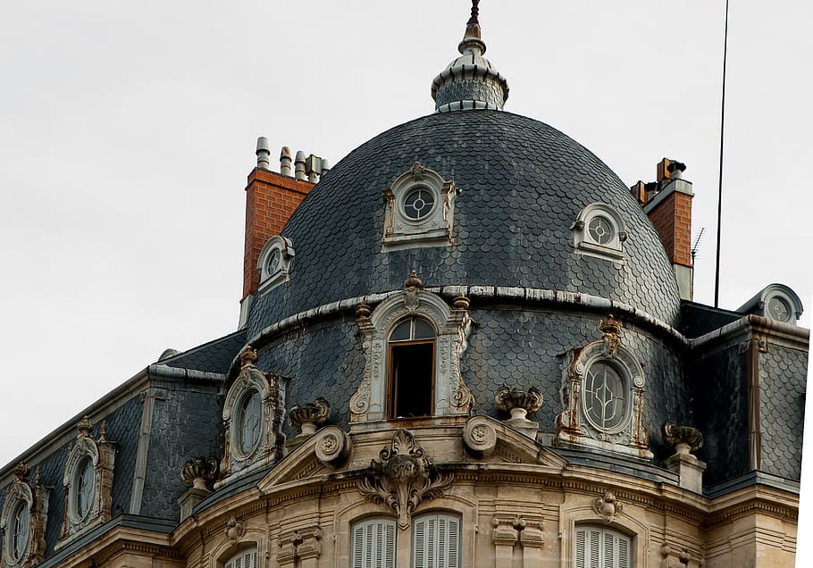 montpellier, roofing, dome, slate, building exterior, architecture HD wallpaper