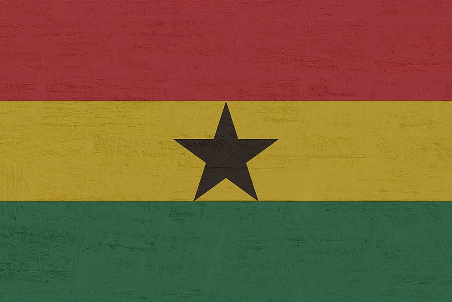 ghana, flag, west africa, international, yellow, wall - building feature, HD wallpaper