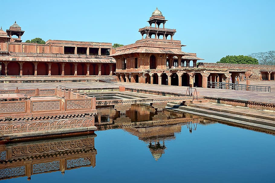 india, fatepur, fatehpur sikri fort, architecture, travel, temple, HD wallpaper
