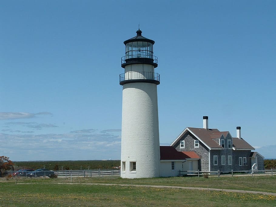lighthouse, ocean, sea, coast, warning, navigation, beacon HD wallpaper