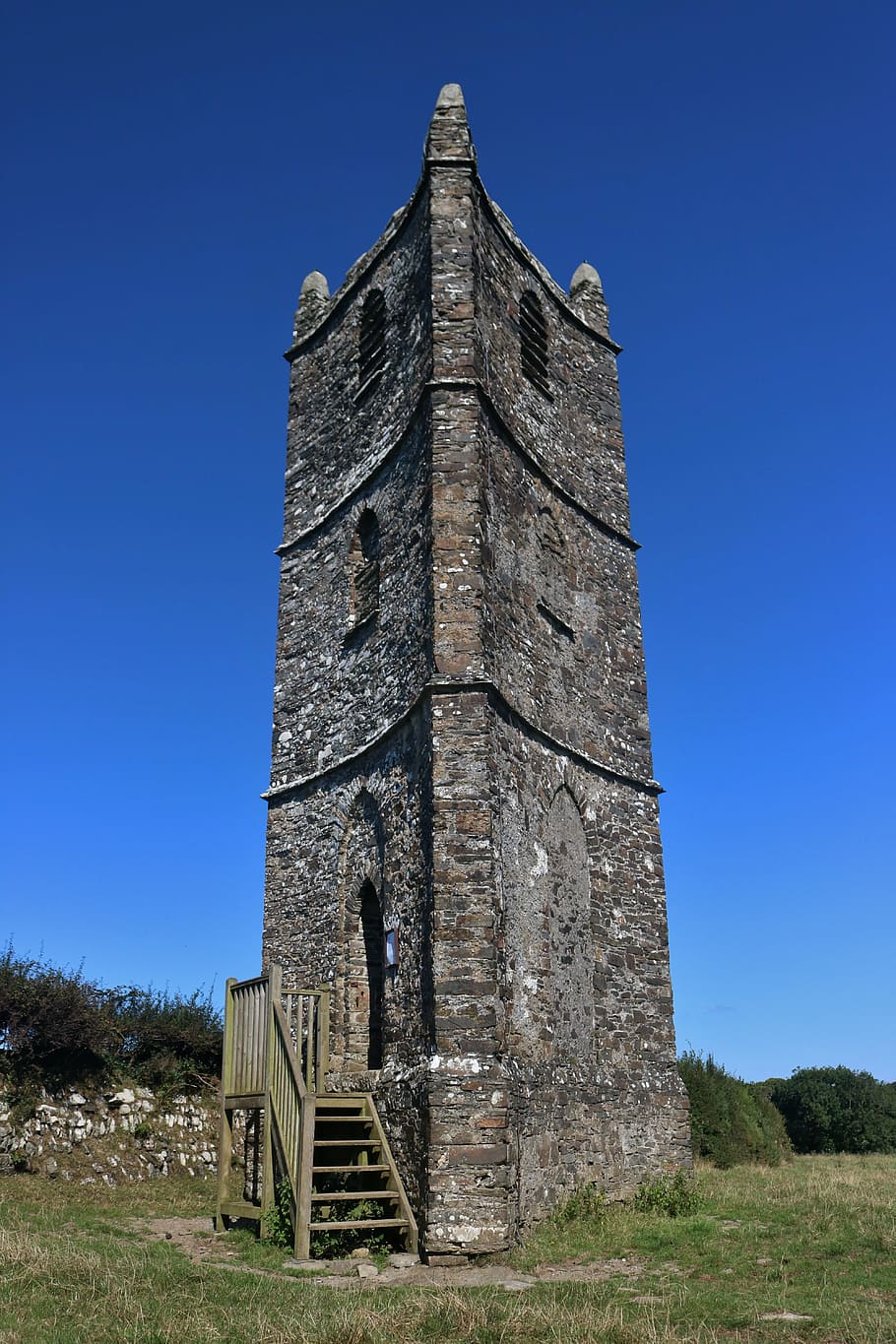 tower, cornwall, countryside, scenery, history, clear sky, no people HD wallpaper