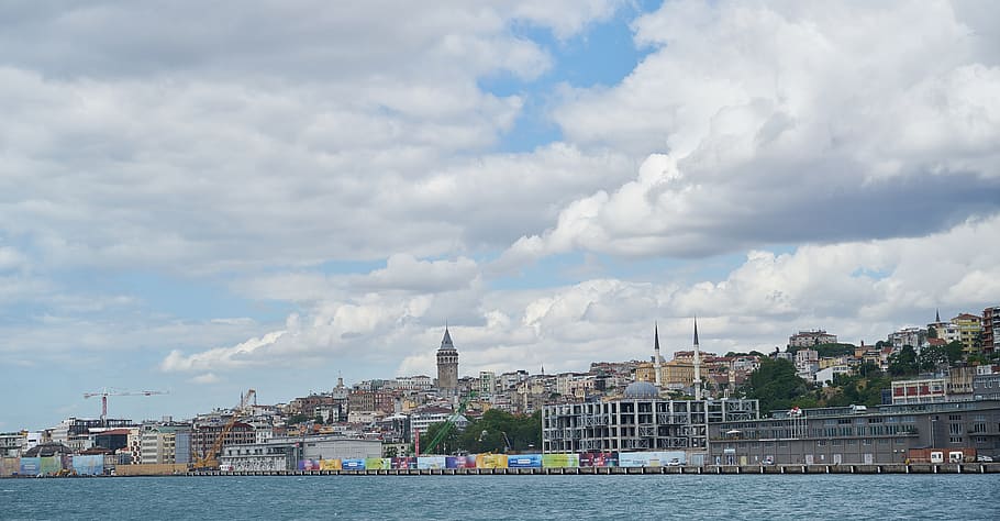 Landscape, Istanbul, Turkey, Peace, marine, blue, cloud, sky, HD wallpaper