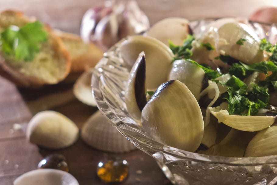 Mussels, Seafood, Shells, eating, appetizer, vegetable, freshness HD wallpaper