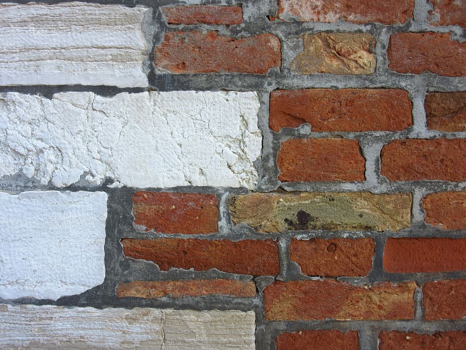 Masonry, Brick, Stone, Limestone, contrast, transition, pattern HD wallpaper