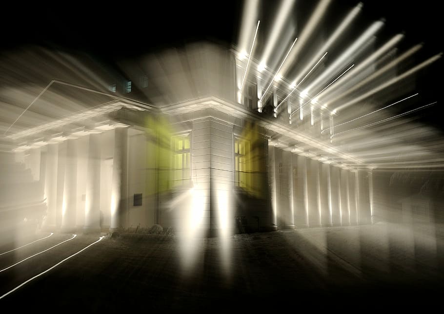 building, home, architecture, window, light, light art, long exposure HD wallpaper