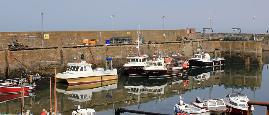 harbour, st abbs, scotland east coast, bay, fishing village, HD wallpaper