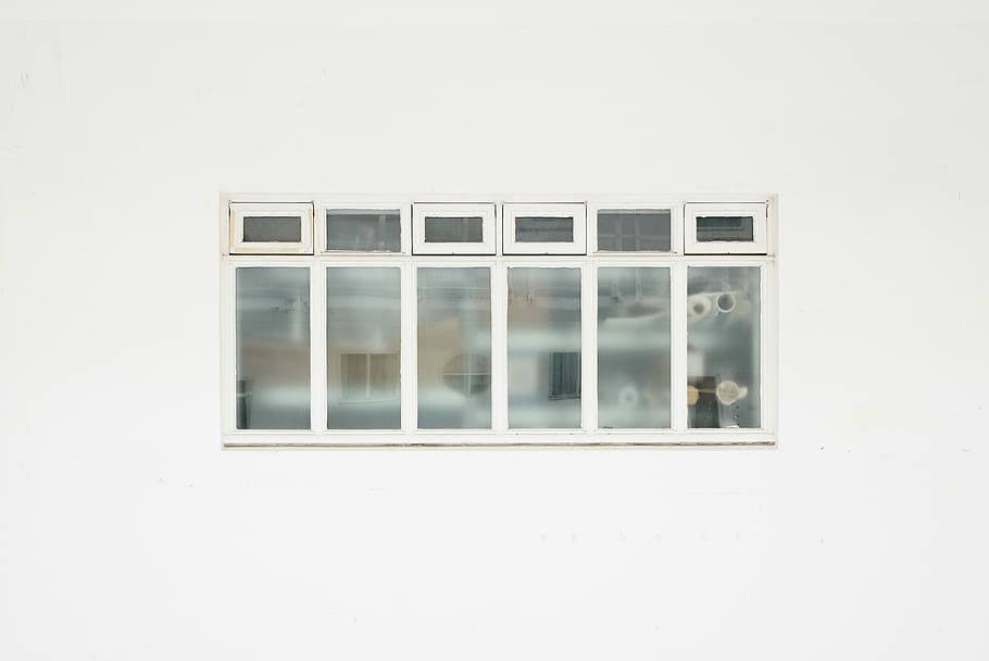 casement window against white background, white wooden framed window HD wallpaper