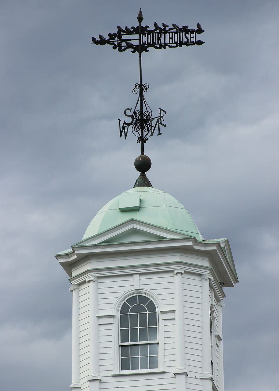 weather vane, copula, sussex county courthouse, historic, american, HD wallpaper