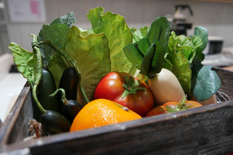 plastic, decoration, vegetables, design, box, green, restaurant HD wallpaper
