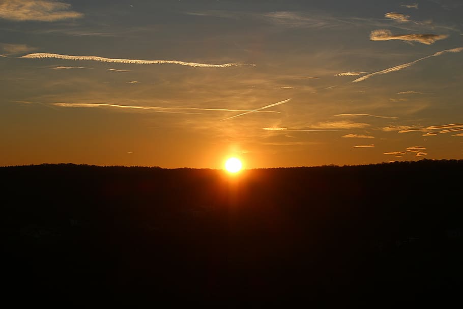 sunset, sky, dusk, abendstimmung, beauty in nature, scenics - nature HD wallpaper