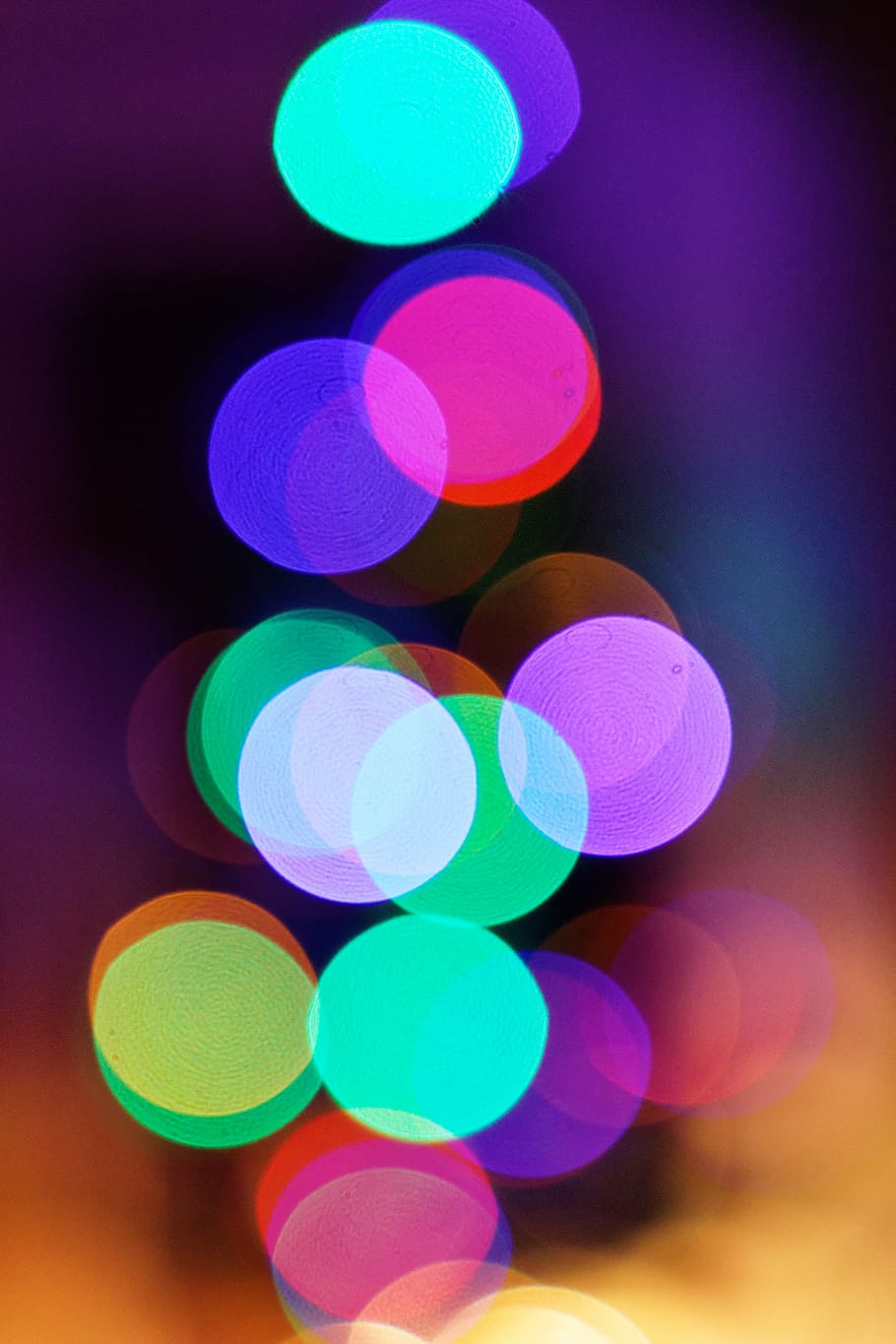 bokeh, light, blur, multi colored, illuminated, circle, geometric shape HD wallpaper