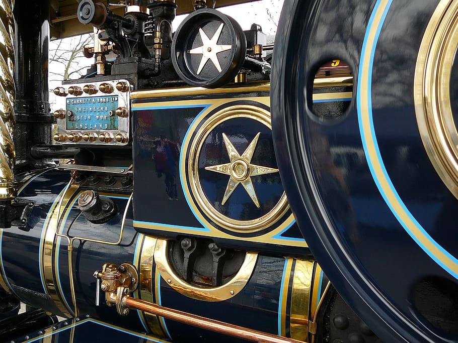 steam engine, oldtimer, historically, historic tractors, technology HD wallpaper