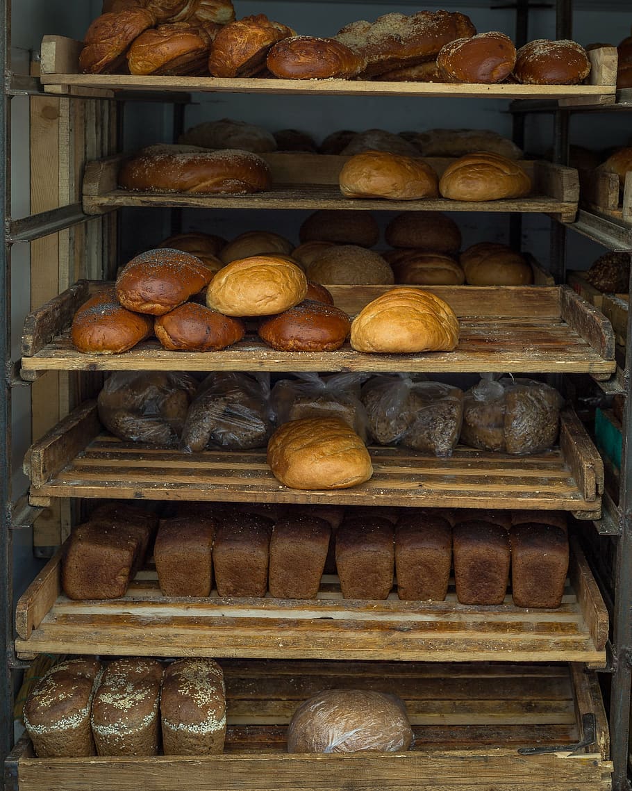 pastry lot, bread, buns, loaf, wheat, goodies, food, flour HD wallpaper