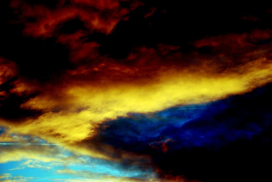 evening, mood, clouds, sunset, twilight, atmosphere, sky, abendstimmung HD wallpaper