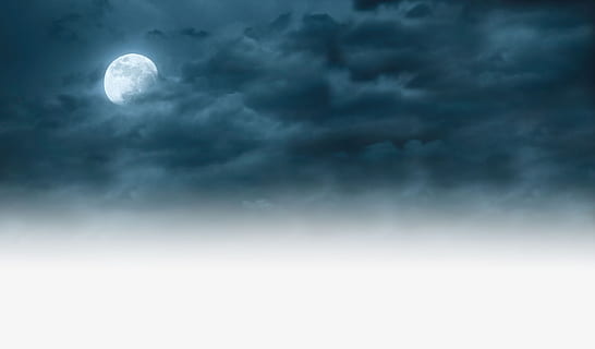 full moon covered with clouds, sky, night, cloudy, moonlight HD wallpaper