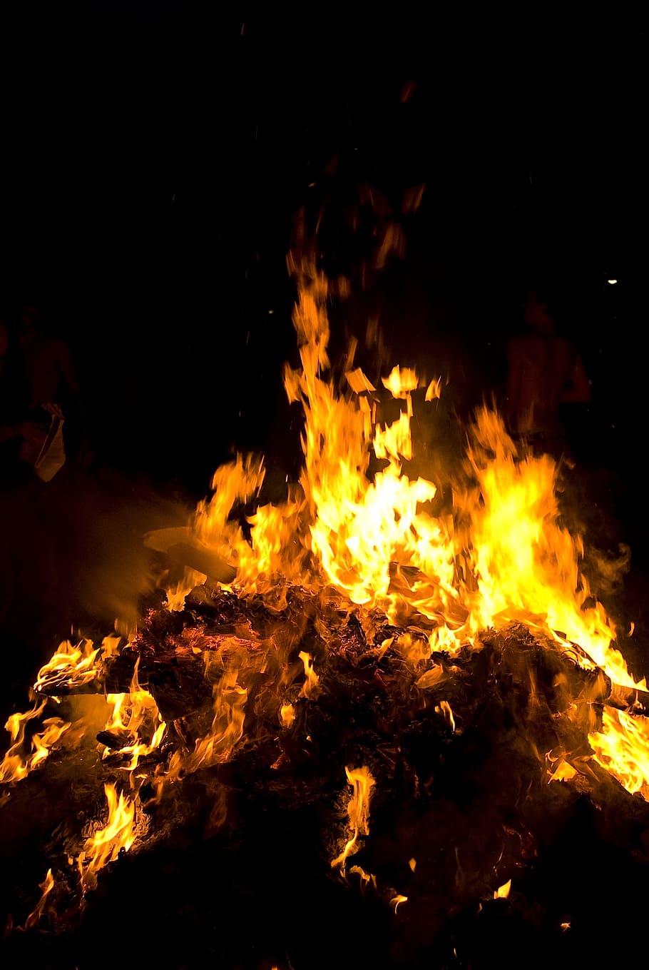 campfire, flame, book burning, combustion, fire fire, brand HD wallpaper
