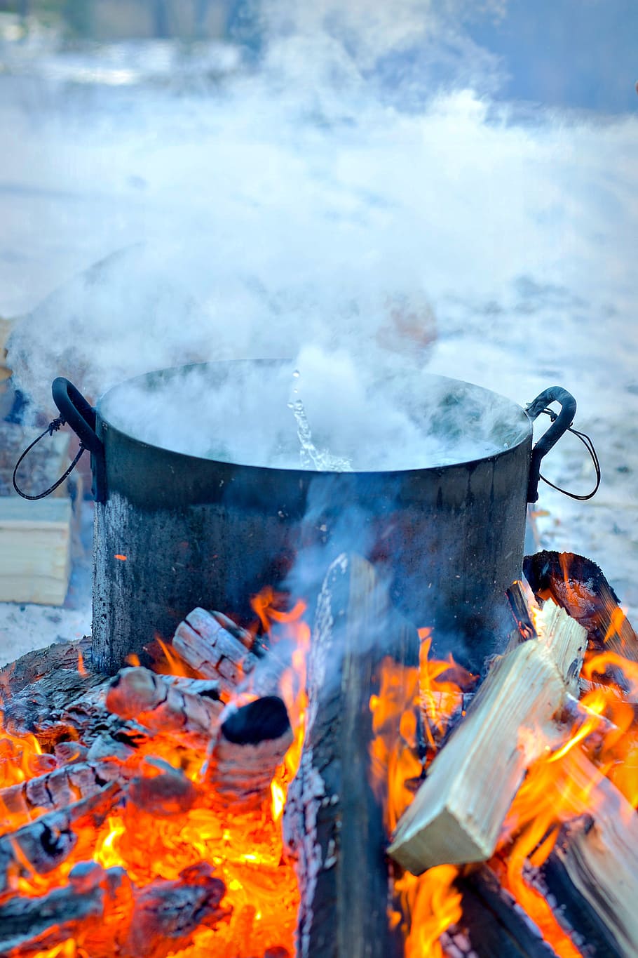 fire, pairs, flame, food, coals, orange, bonfire, koster, heat - temperature HD wallpaper