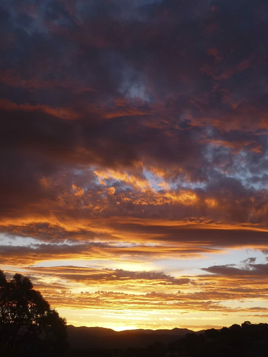 Sunset, Scenery, Scenic, Nature, sunset sky, rainbow clouds HD wallpaper