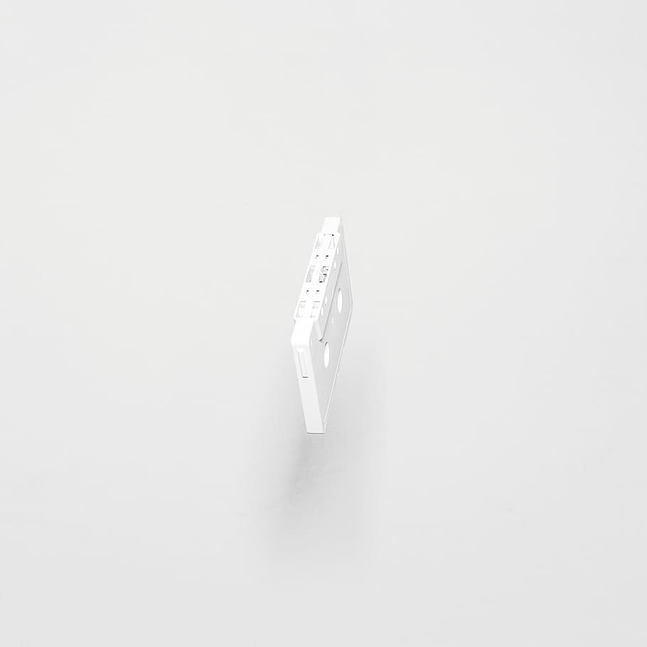 white cassette tape with white background, white cassette tape HD wallpaper